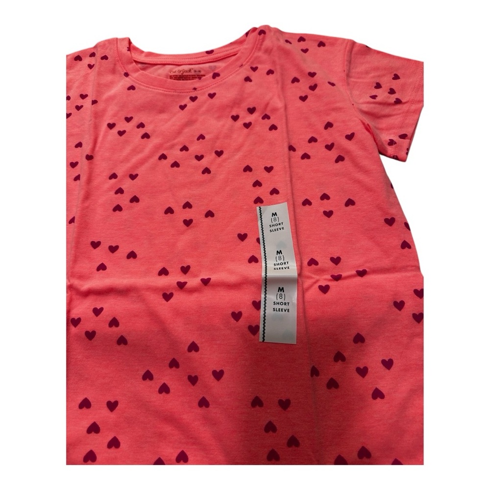 Heart Print Kids Shirt - Pink